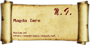 Magda Imre névjegykártya